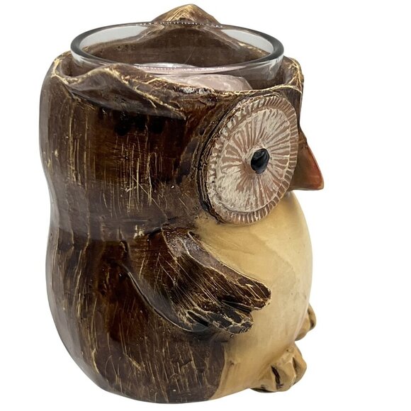 Yankee Candle Owl 2011 Antique Style Tealight Holder 3.5" Rustic Nature Votive - Picture 5 of 12